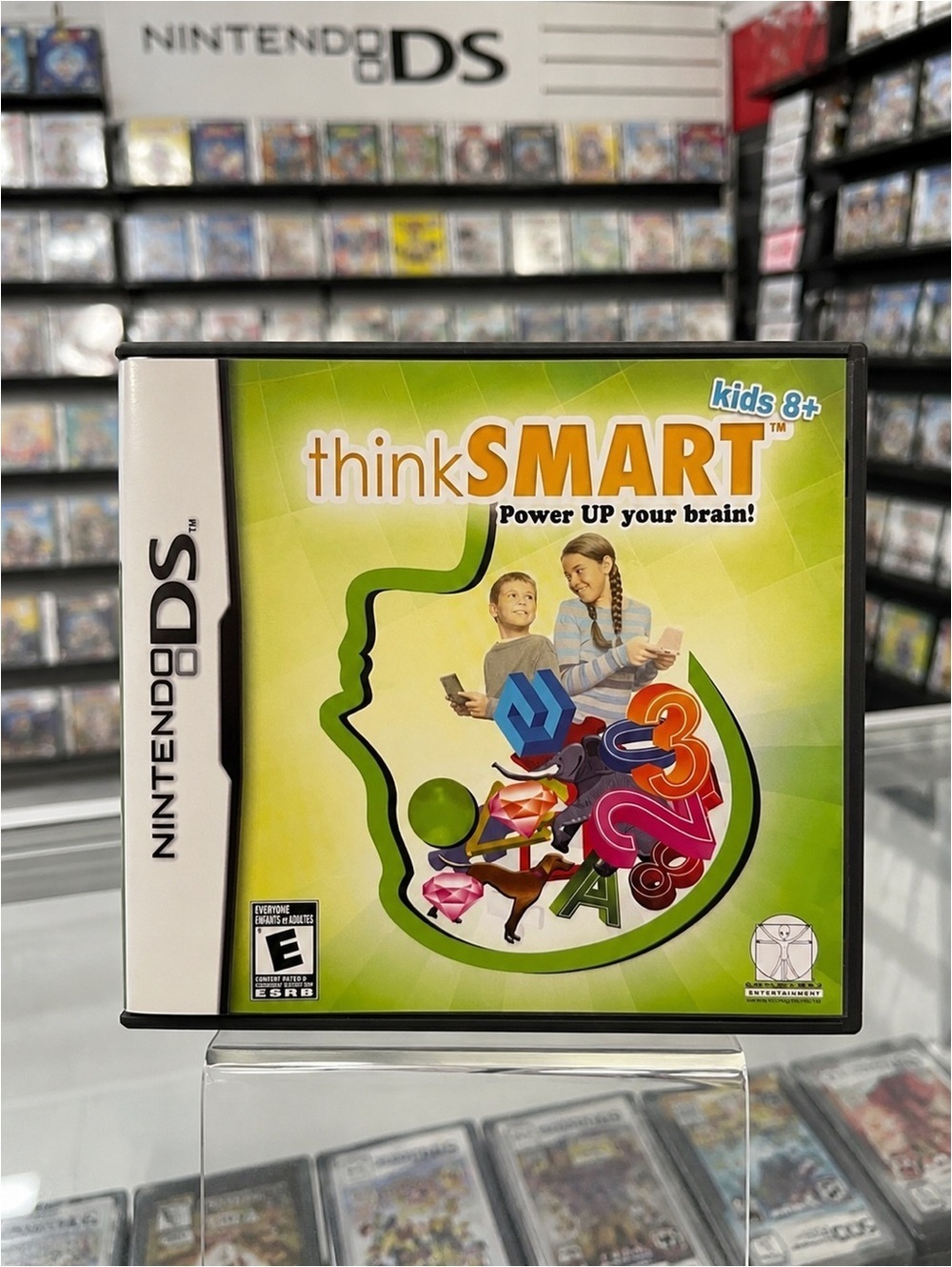 thinkSMART Kids 8+ Power Up Your Brain Nintendo DS CIB Complete Tested Working